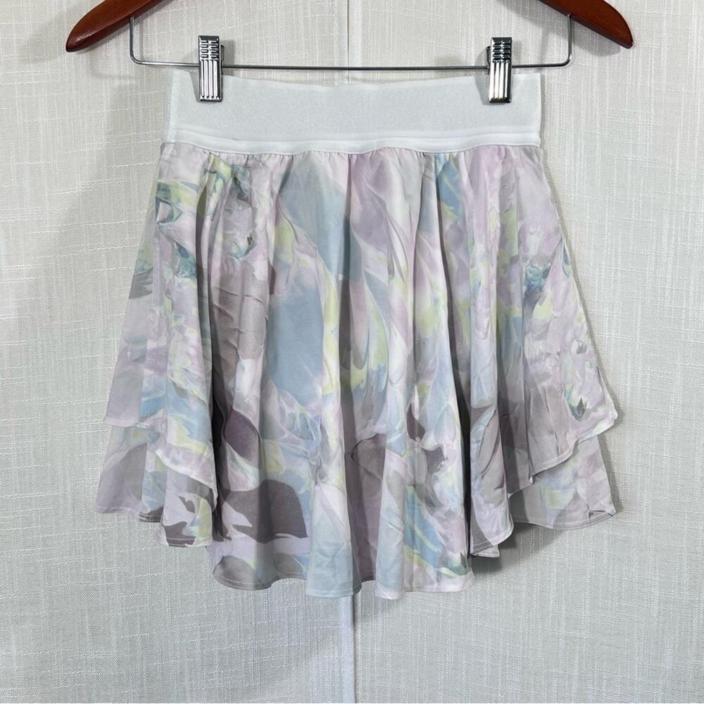 Lululemon Court Rival High-Rise Skirt Marble Meadow Sweet Pink Multi Sz 2 - Picture 9 of 16